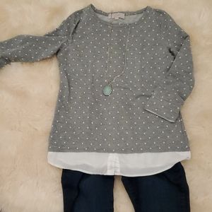 Dot sweatshirt top